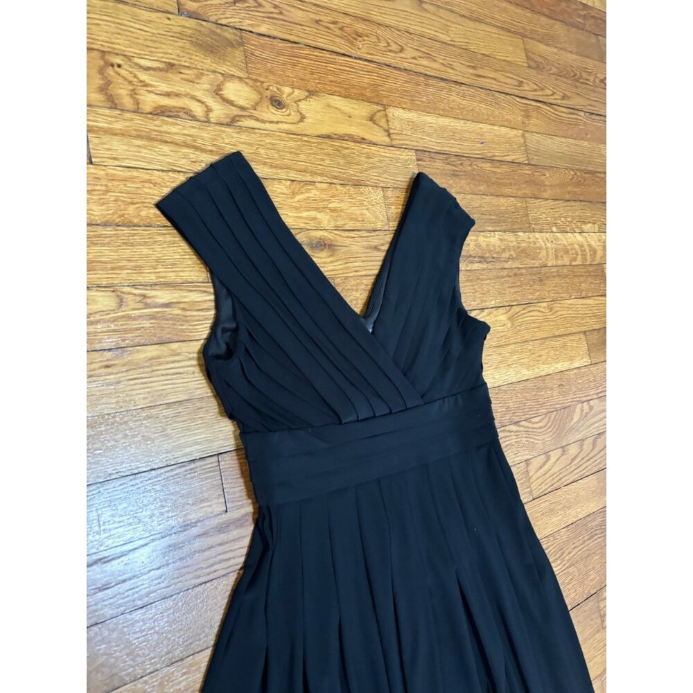 Jones New York Womens Dress Size 6 Black Layered Sleeveless Fit Flare Stretch - Picture 4 of 7